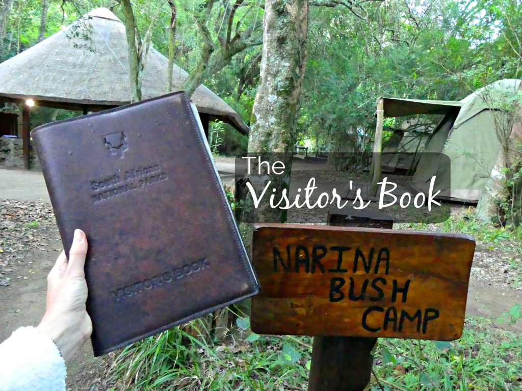 The Visitor’s Book at Narina Bush Camp in Addo National Park