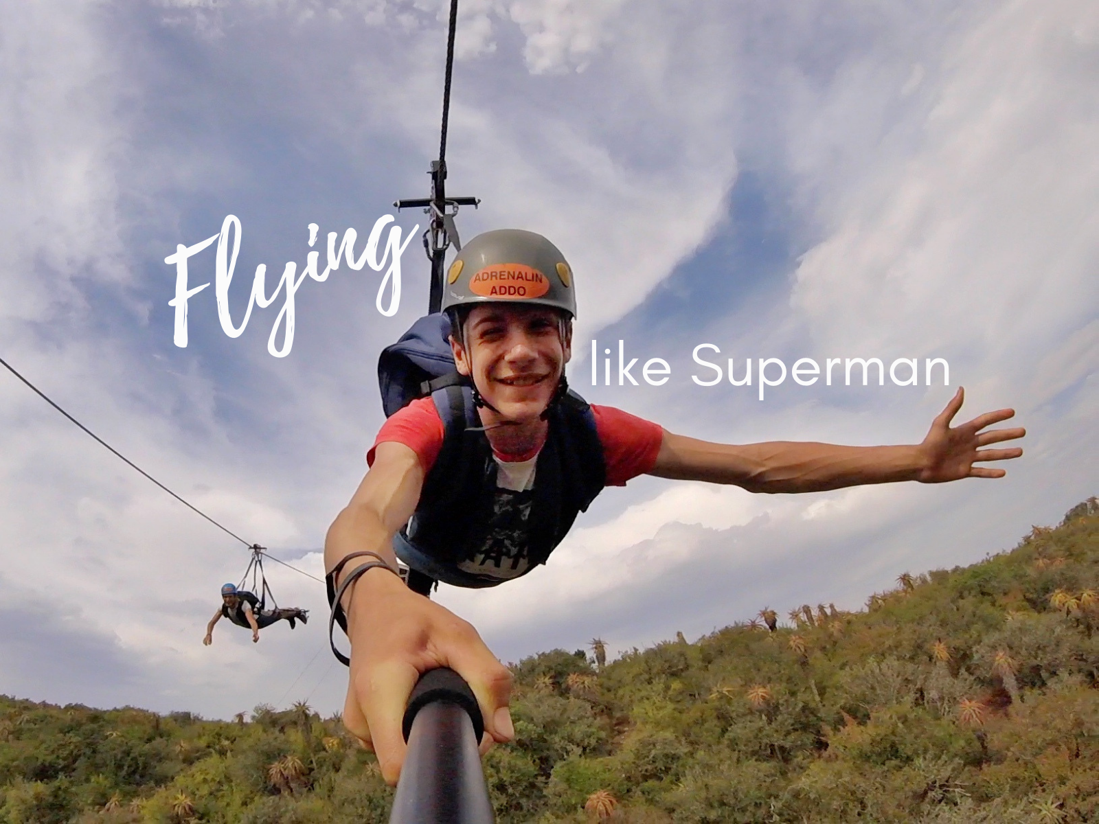 Flying like Superman at Adrenalin Addo